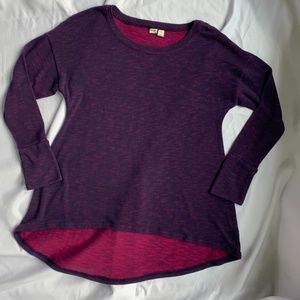 MUDD eggplant t-shirt w/asymetrical hem